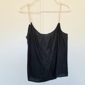 TSE crop top | Navy braided rope straps